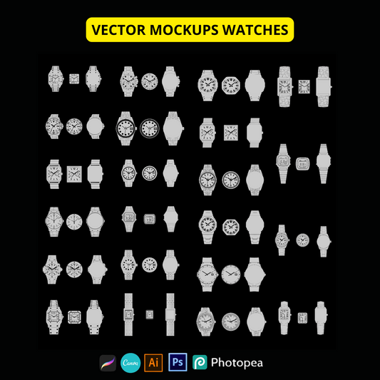 VECTOR MOCKUPS WATCHES