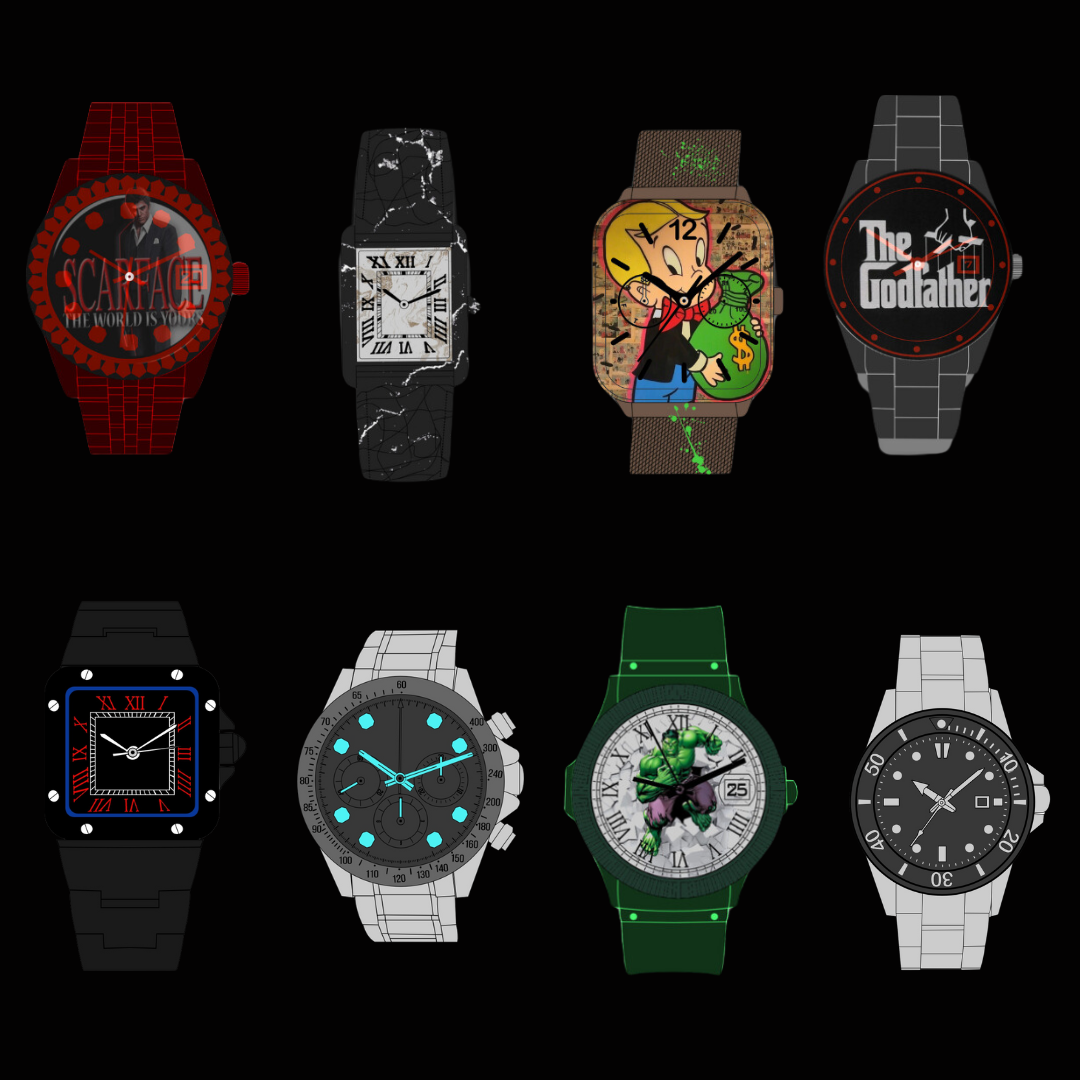 VECTOR MOCKUPS WATCHES