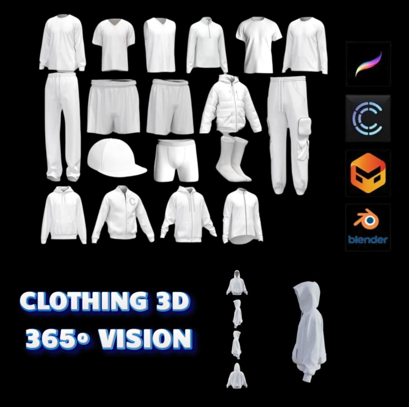 3D WALKING MANNEQUIN + VIDEO TUTORIAL (VERY EASY TO CUSTOMIZE) + 3D VISION 350º MODELS