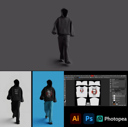 3D WALKING MANNEQUIN + VIDEO TUTORIAL (VERY EASY TO CUSTOMIZE) + 3D VISION 350º MODELS